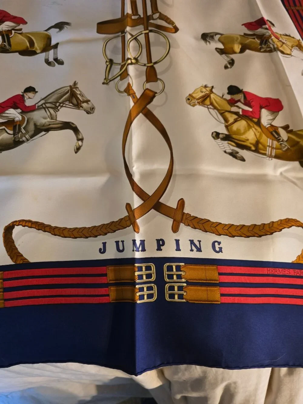 Hermes Silk Scarf Jumping